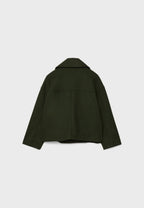 Manteau court pour femme avec double rangée de boutons et design intemporel