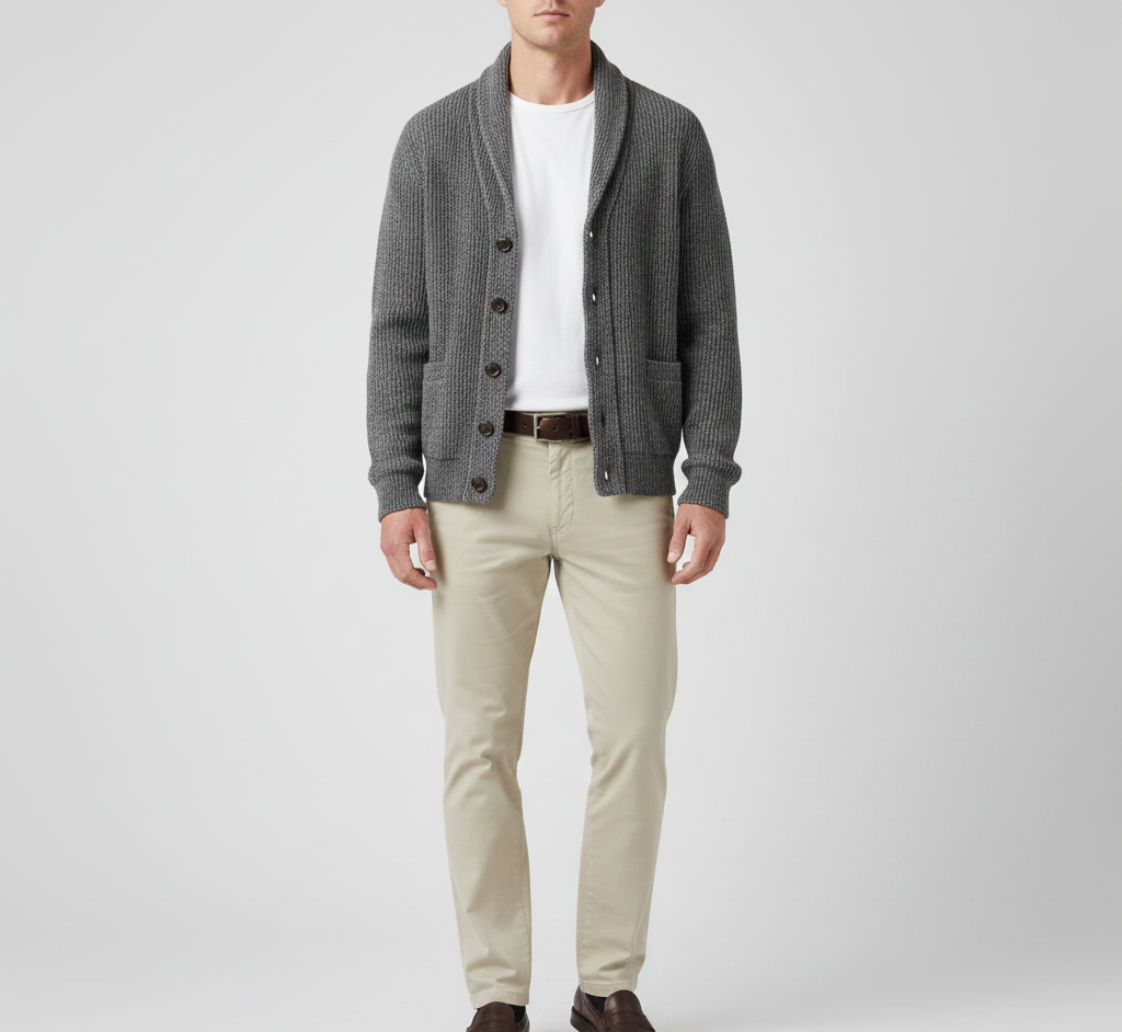 Cardigan en laine pour homme