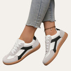 Baskets orthopédiques en cuir pour femmes - Chaussures de loisirs confortables avec voûte plantaire, semelle souple & forme ergonomique