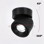 Spot LED orientable pour plafond en aluminium