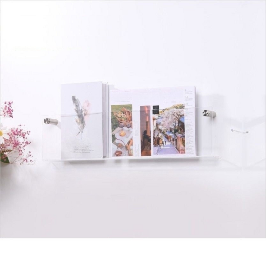 Etagère murale Porte-magazines en acrylique transparent