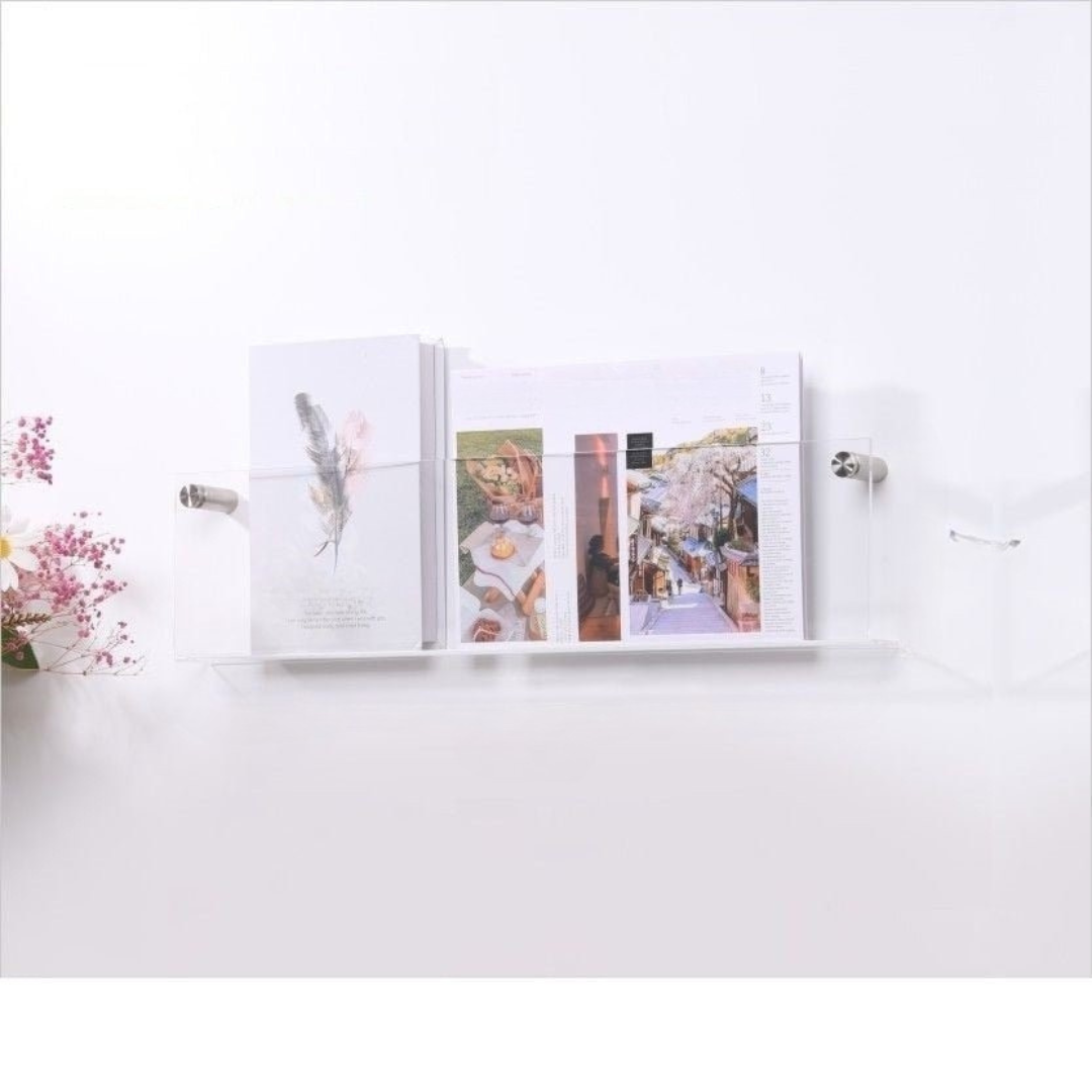 Etagère murale Porte-magazines en acrylique transparent