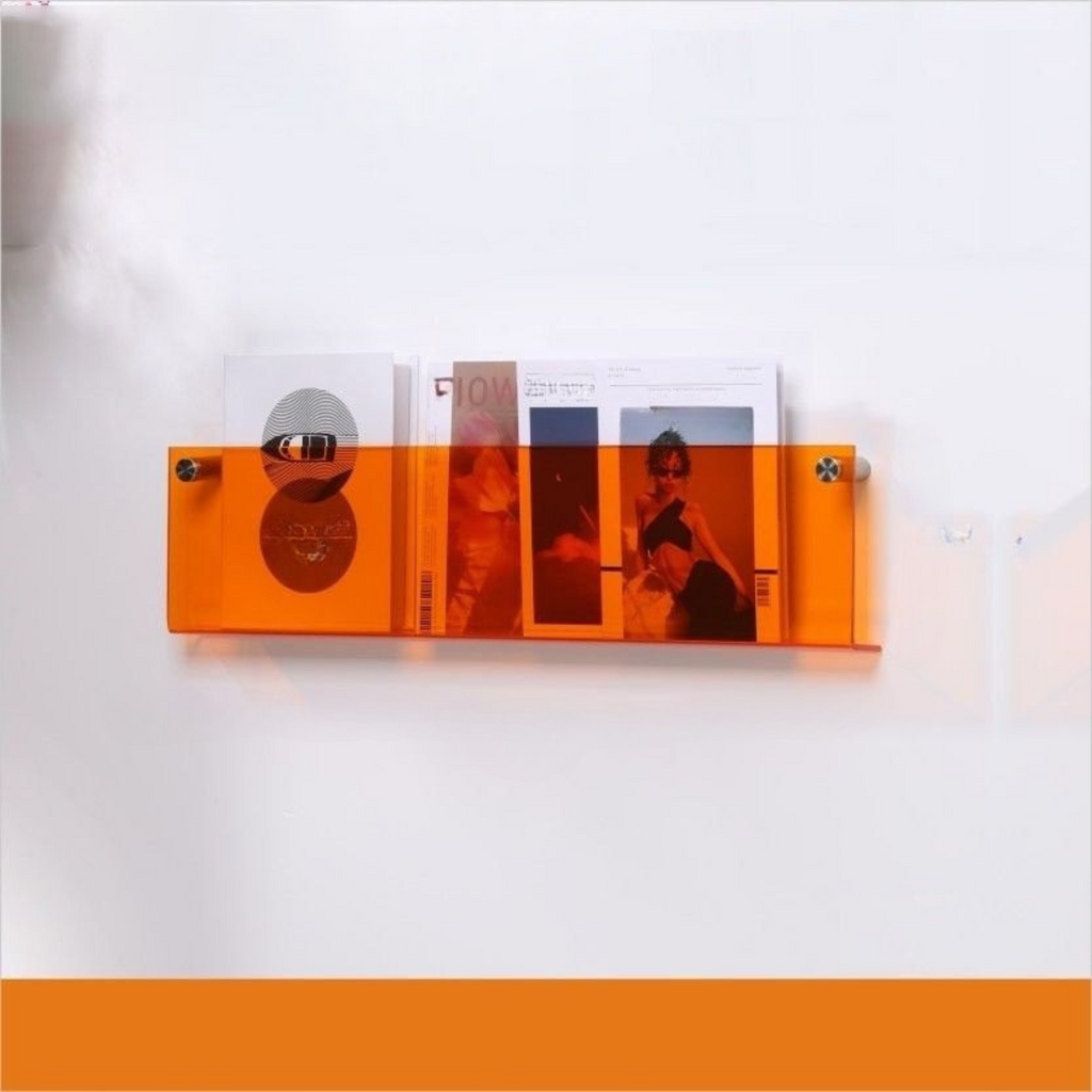 Etagère murale Porte-magazines en acrylique transparent