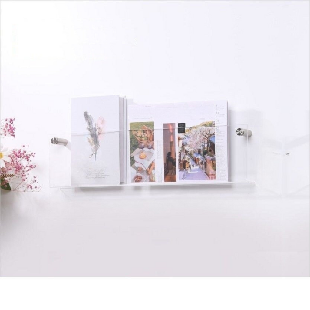 Etagère murale Porte-magazines en acrylique transparent