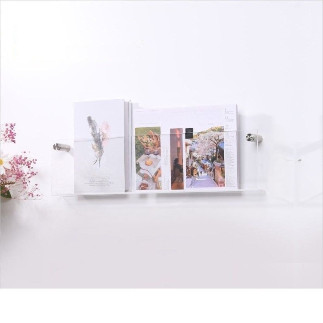 Etagère murale Porte-magazines en acrylique transparent