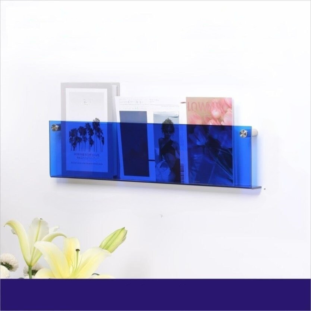 Etagère murale Porte-magazines en acrylique transparent