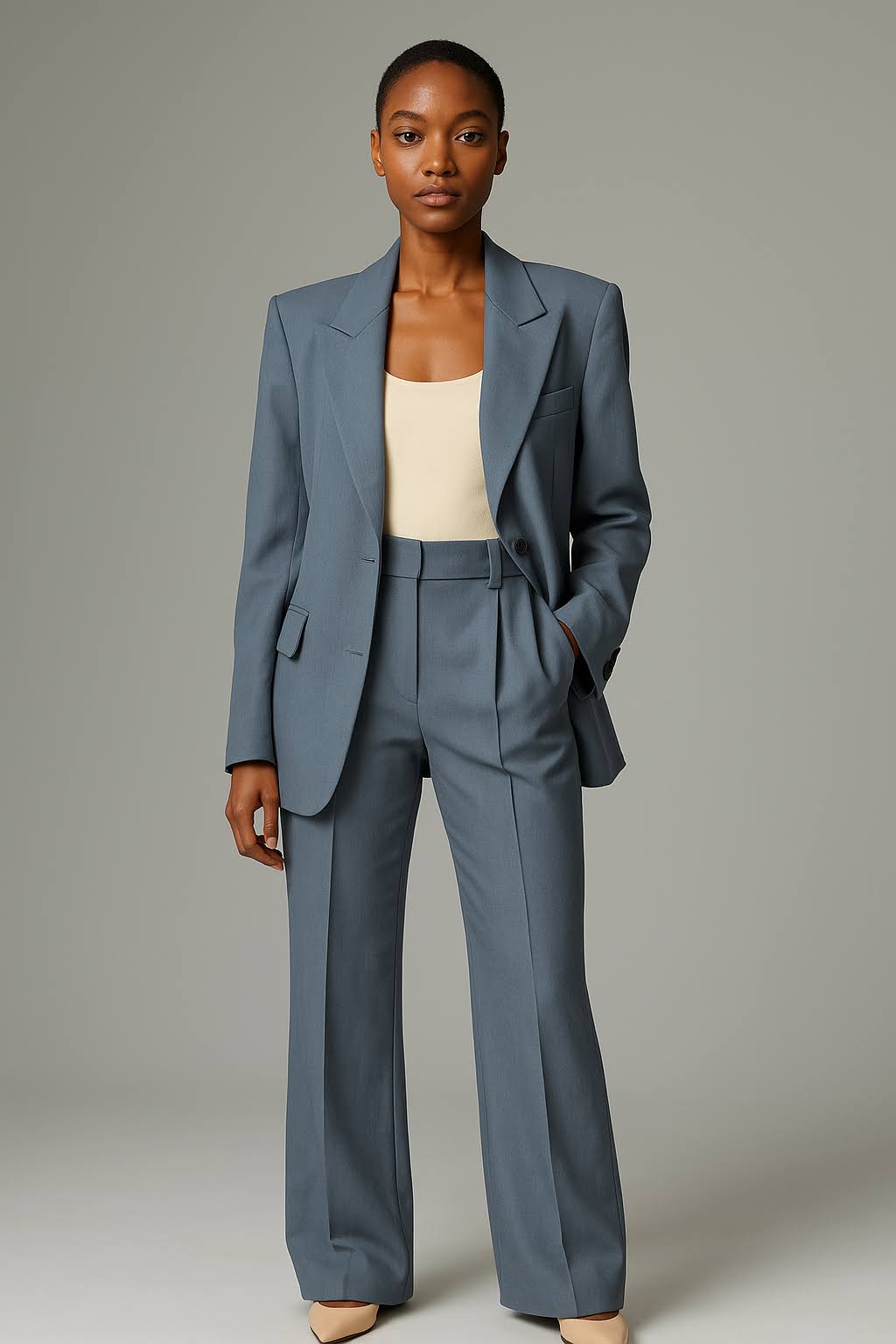 Ensemble pantalon et veste deux pièces pour femme | Tenue professionnelle et formelle pour le bureau