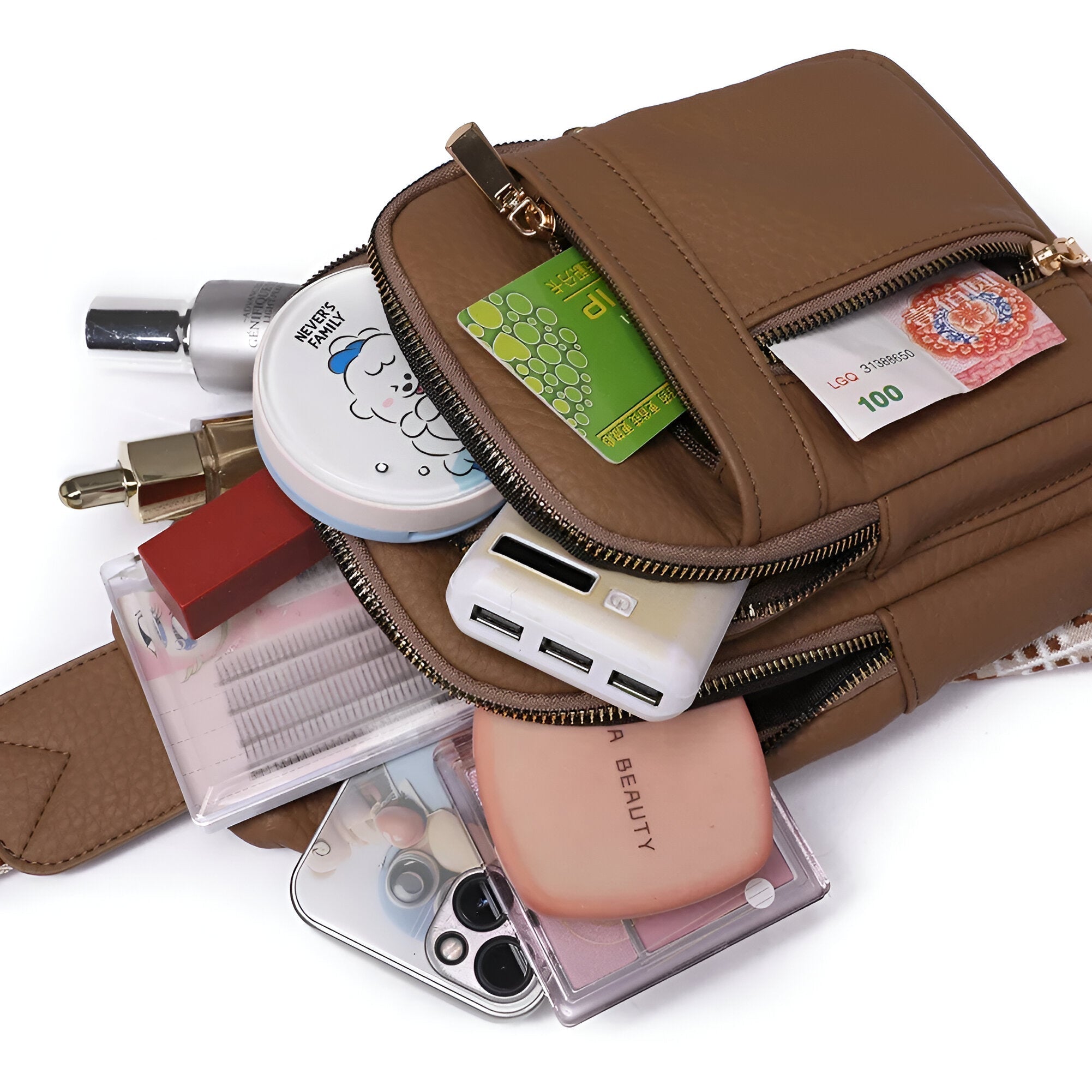 Women's Handbag Small Practical Shoulder Bag with Multiple Compartments