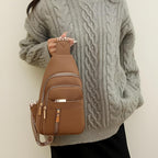 Women's Handbag Small Practical Shoulder Bag with Multiple Compartments