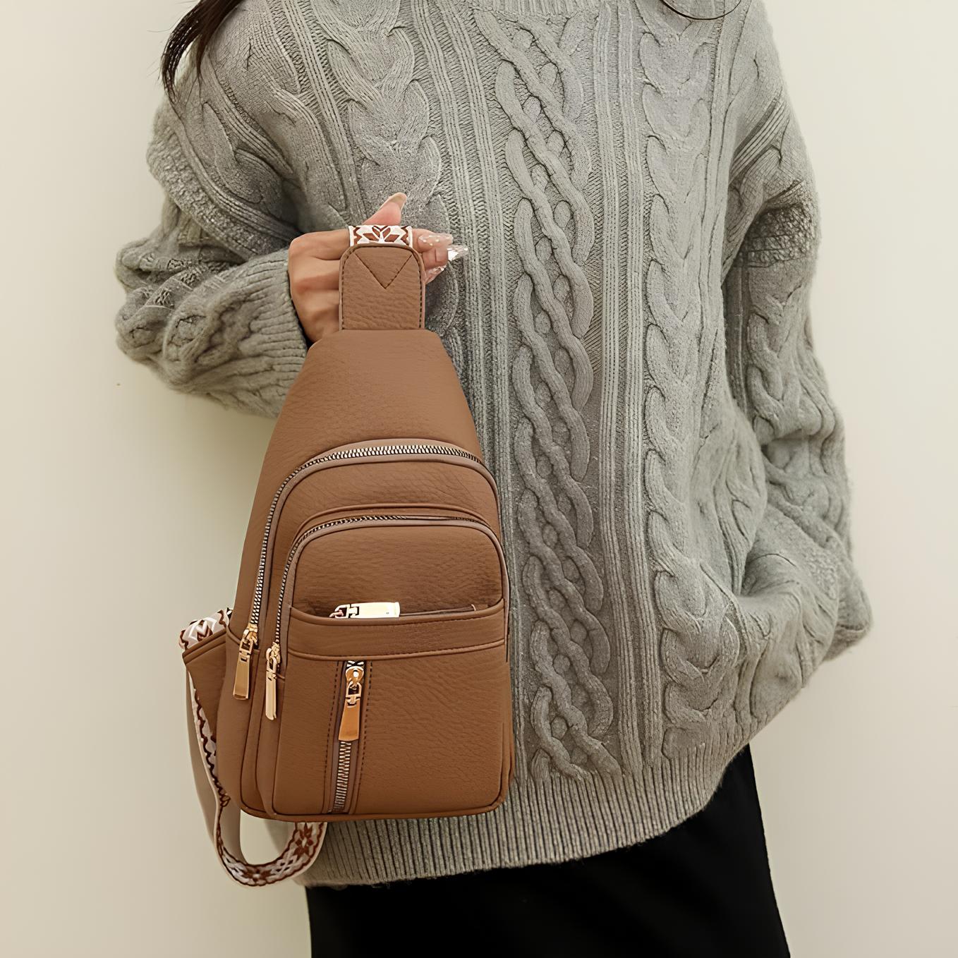 Women's Handbag Small Practical Shoulder Bag with Multiple Compartments