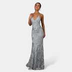 Robe longue élégante à sequins pour femme