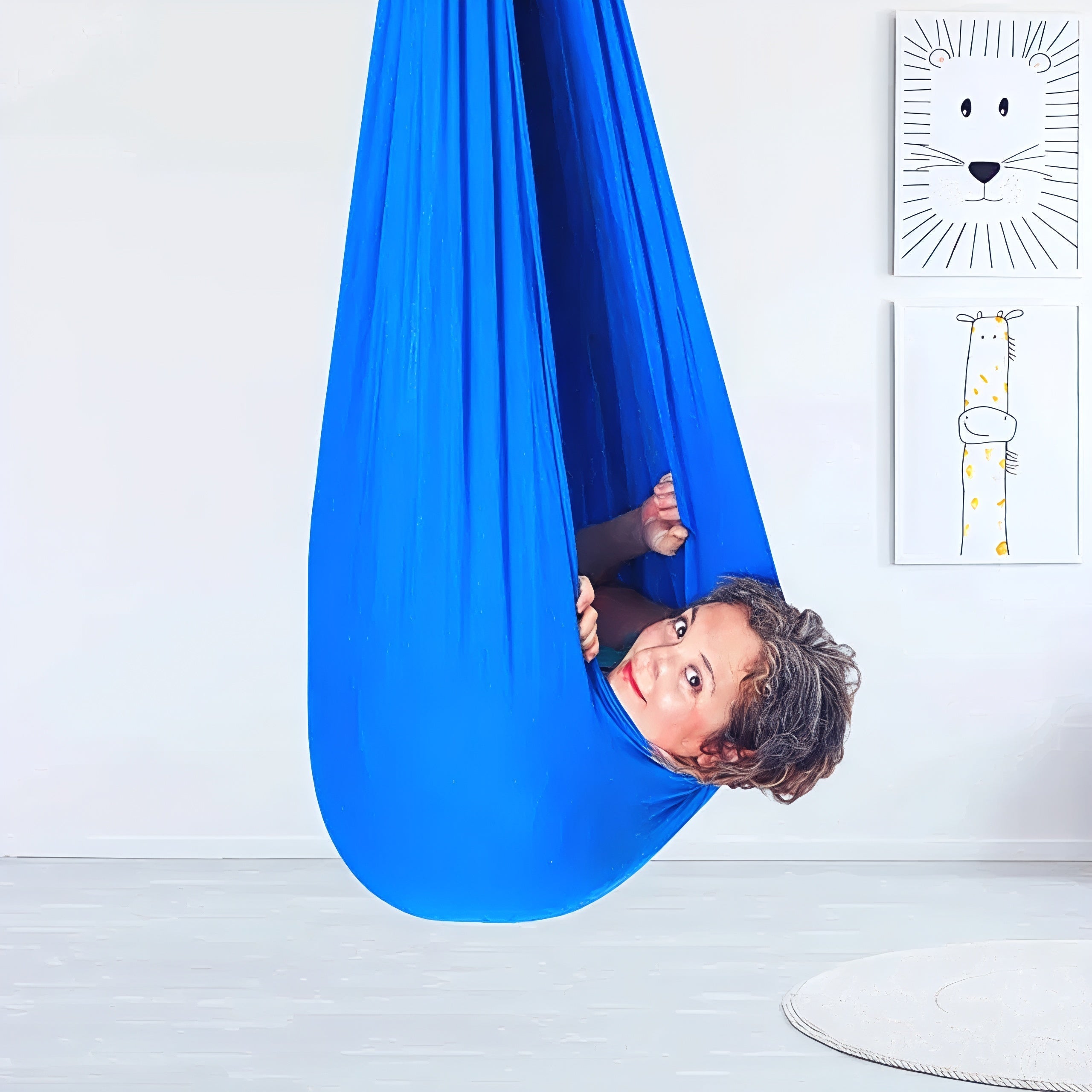 Balançoire sensorielle pour enfants Siège thérapeutique d'intérieur en coton