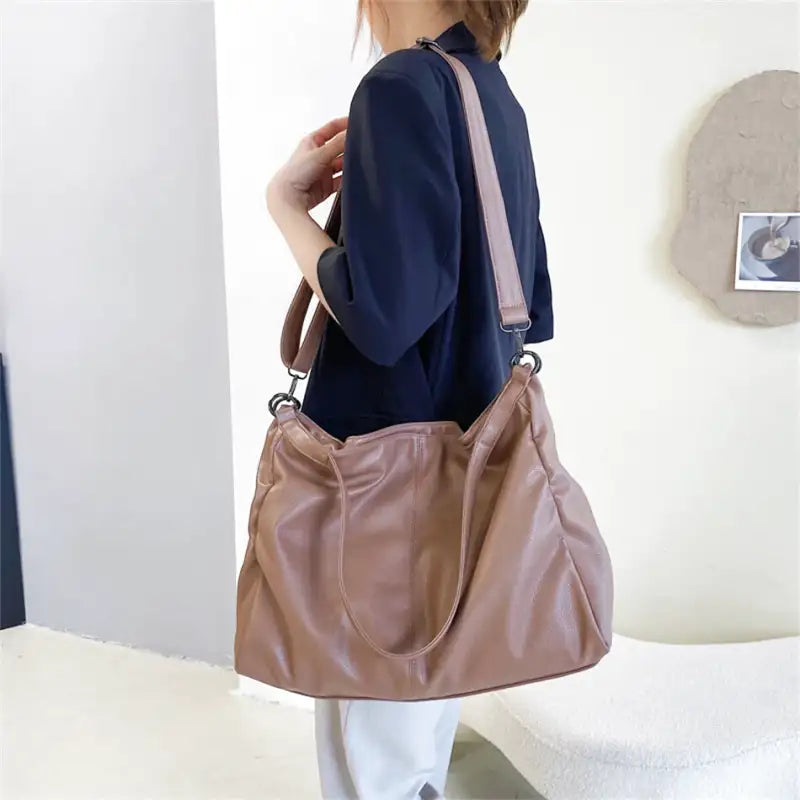 INES - Sac à main en cuir souple pour l'école