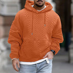 Men's Textured Cable Knit Hoodie