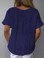 Women's Relaxed Cotton Linen Top - Autumn Edition
