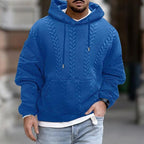 Men's Textured Cable Knit Hoodie