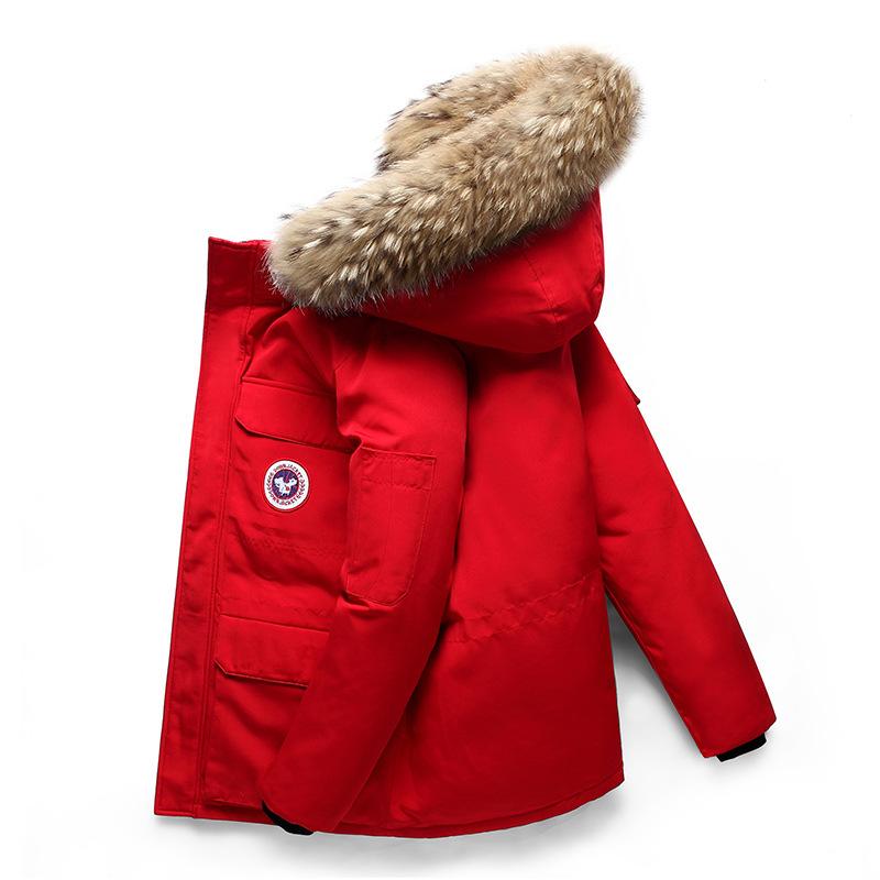 Men's Warm Thick Parka Comfortable Winter Jacket with Fur Hood