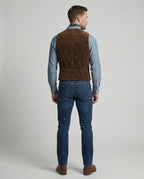Gilet traditionnel en velours côtelé pour homme