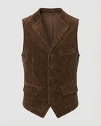 Gilet traditionnel en velours côtelé pour homme