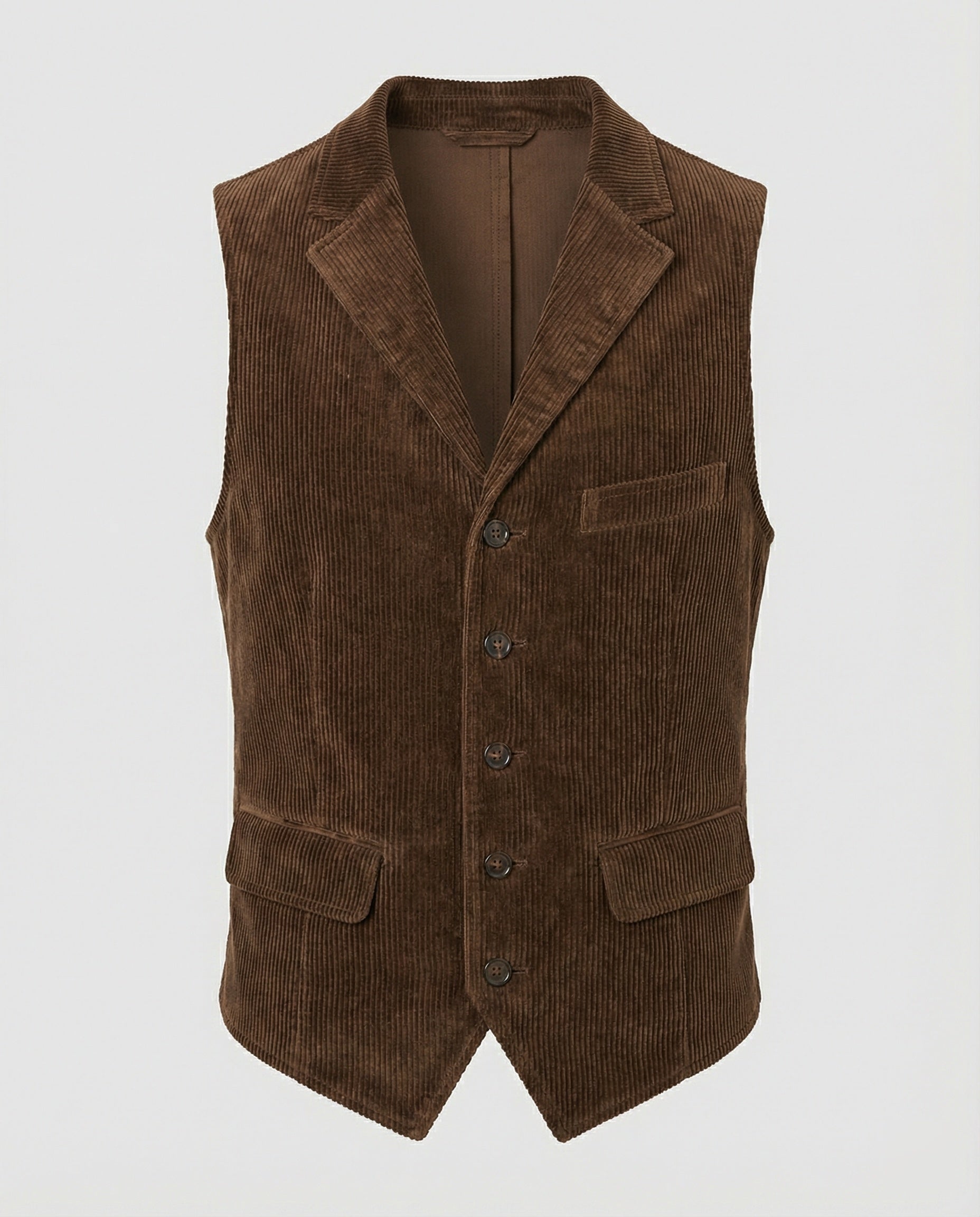 Gilet traditionnel en velours côtelé pour homme