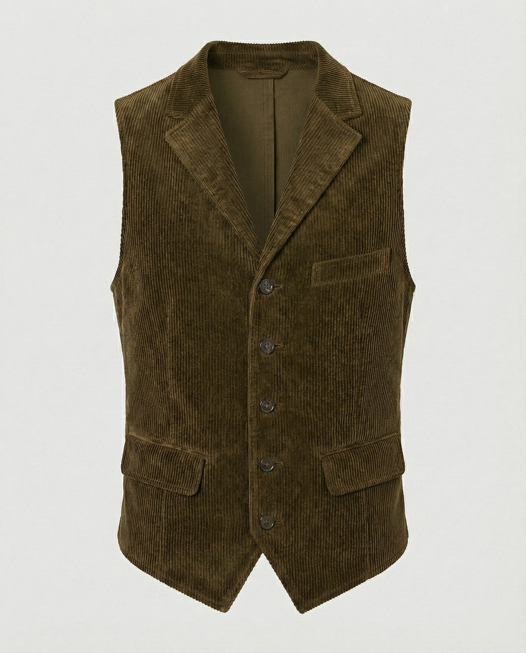 Gilet traditionnel en velours côtelé pour homme