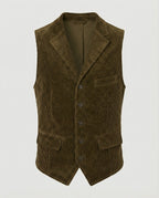 Gilet traditionnel en velours côtelé pour homme