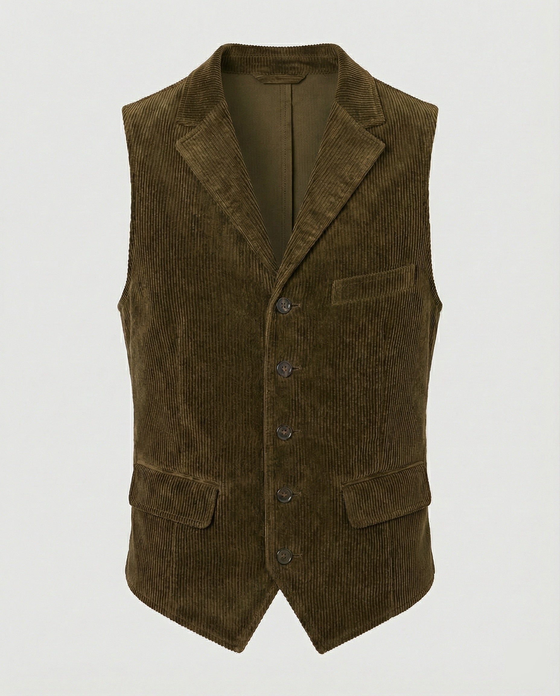 Gilet traditionnel en velours côtelé pour homme