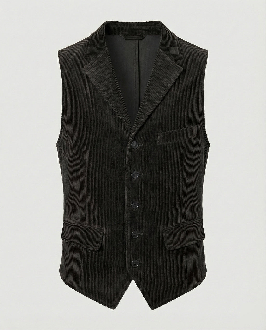 Gilet traditionnel en velours côtelé pour homme