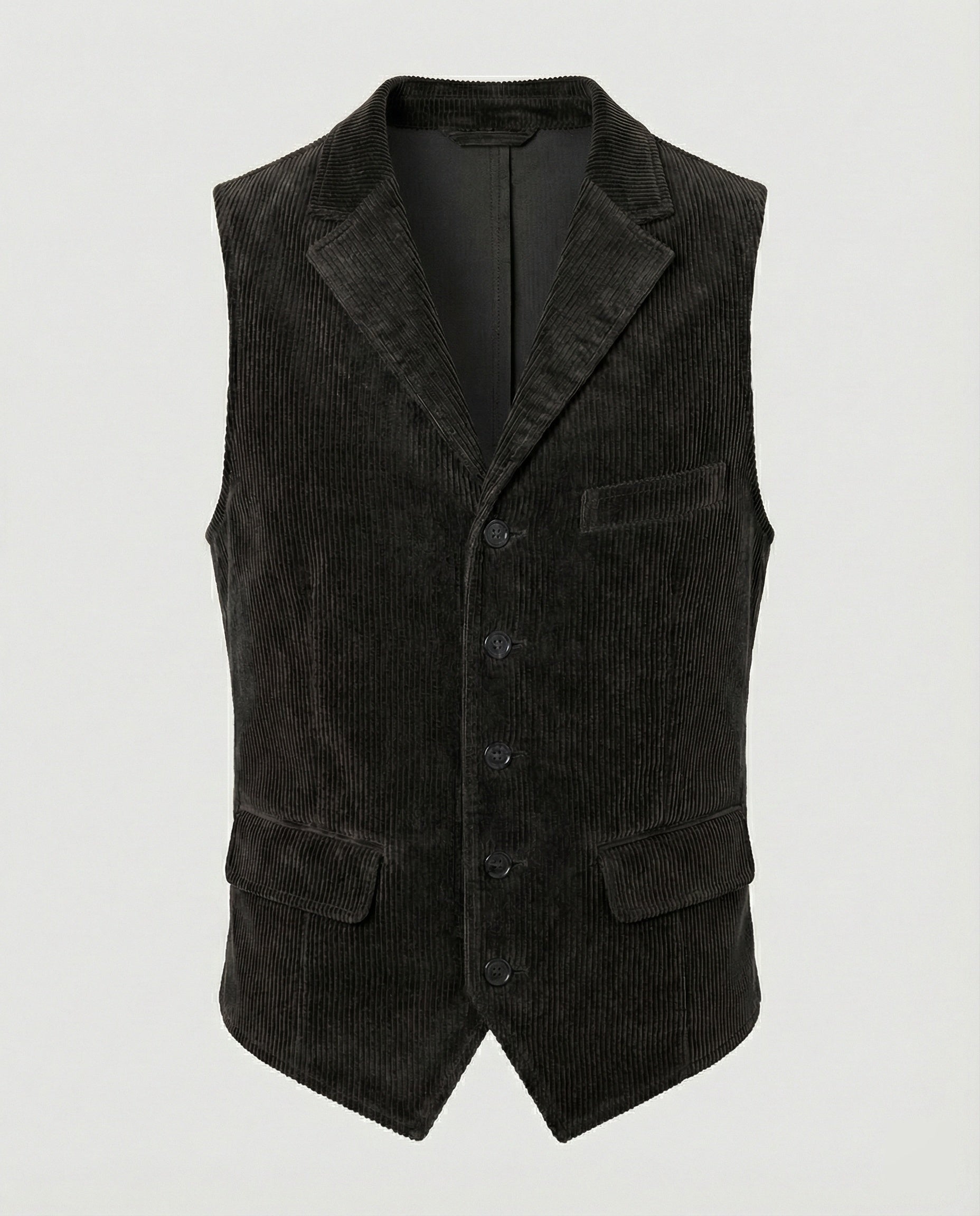 Gilet traditionnel en velours côtelé pour homme