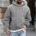 Men's Textured Cable Knit Hoodie