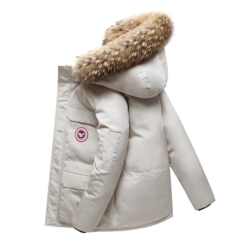 Men's Warm Thick Parka Comfortable Winter Jacket with Fur Hood