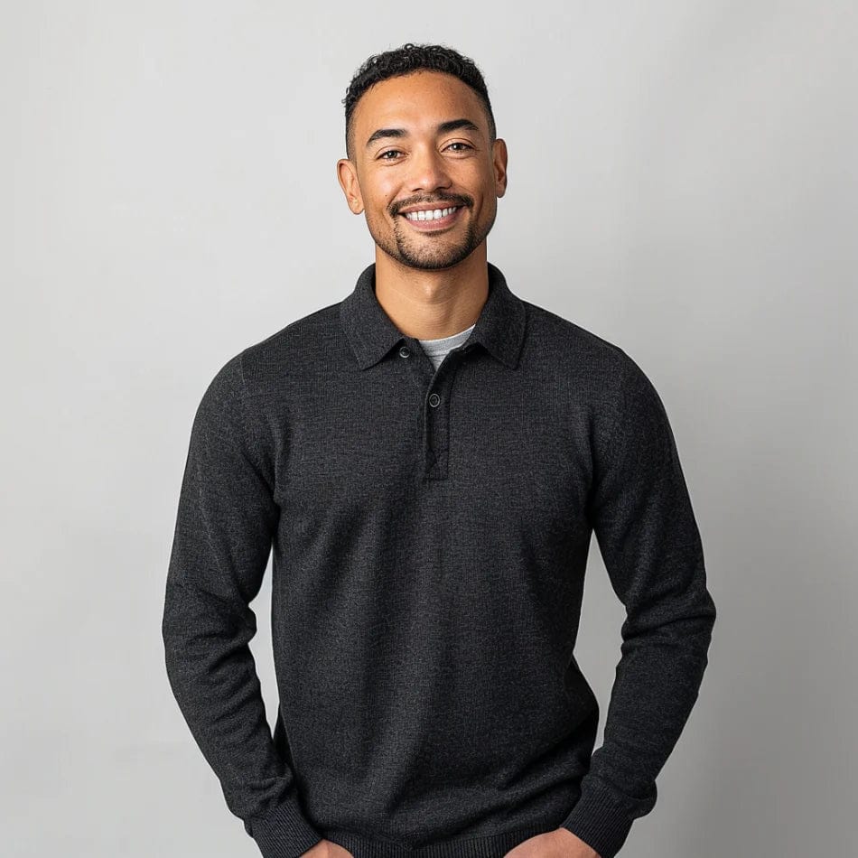 Men's Autumn Polo Sweater
