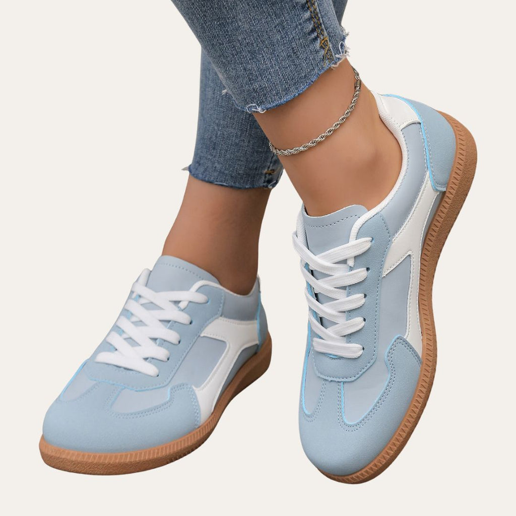 Baskets orthopédiques en cuir pour femmes - Chaussures de loisirs confortables avec voûte plantaire, semelle souple & forme ergonomique