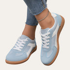 Baskets orthopédiques en cuir pour femmes - Chaussures de loisirs confortables avec voûte plantaire, semelle souple & forme ergonomique