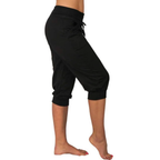 Women's Liora cotton-linen capri pants – elastic waist & drawstring, lightweight & autumn 2023 trendy