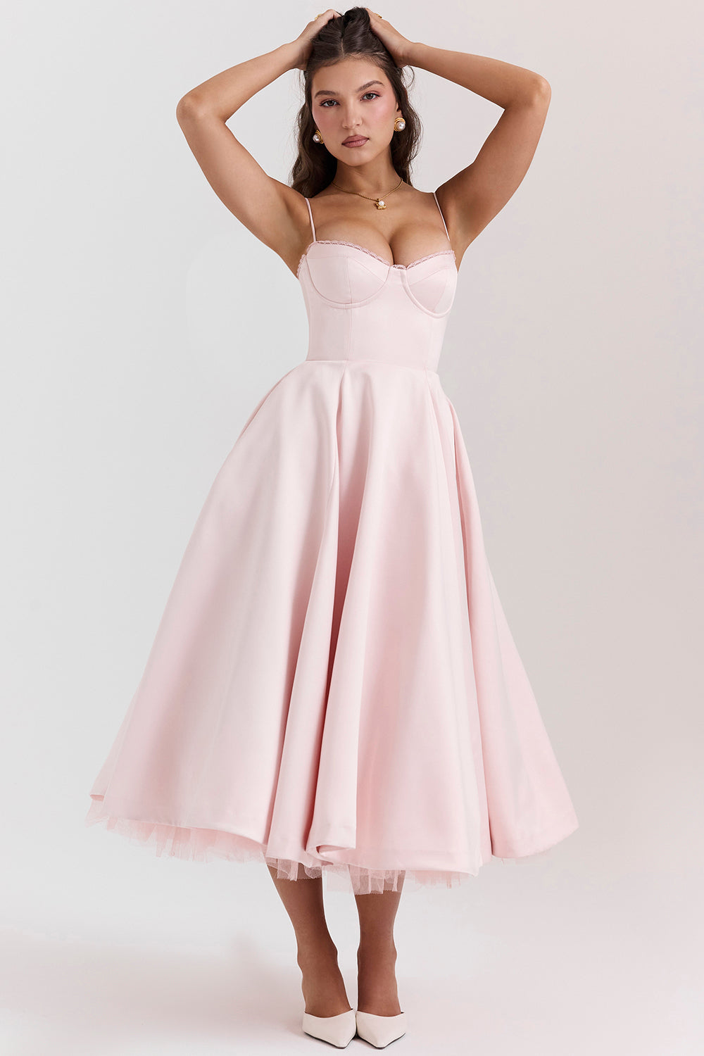 Robe de soirée automnale avec détails de l'armature | Satin | Élégant & Féminin