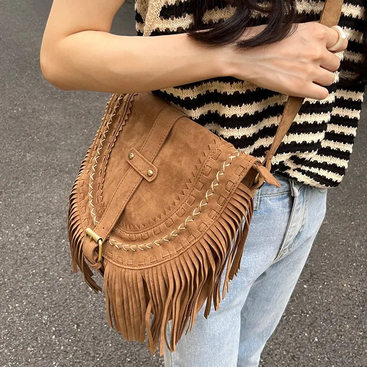 Sac à bandoulière à franges vintage - Chic&Shines