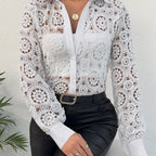 Chemise à manches longues découpe asymétrique - Chic&Shines