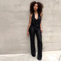 Combinaison pantalon dos nu à paillettes - Chic&Shines