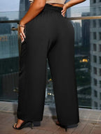 Pantalon Taille Haute Coupe Droite Large