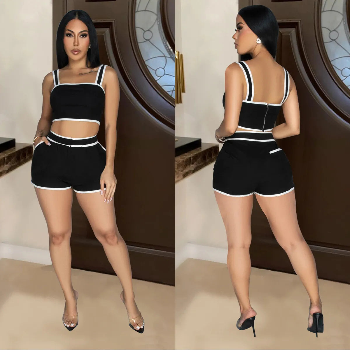 Ensemble haut court à bretelles et short - Chic&Shines