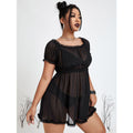 Pyjamas chemise de nuit maille transparent - Chic&Shines
