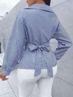 Striped long-sleeved shirt