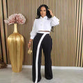 Pantalon coupe droite bas large - Chic&Shines