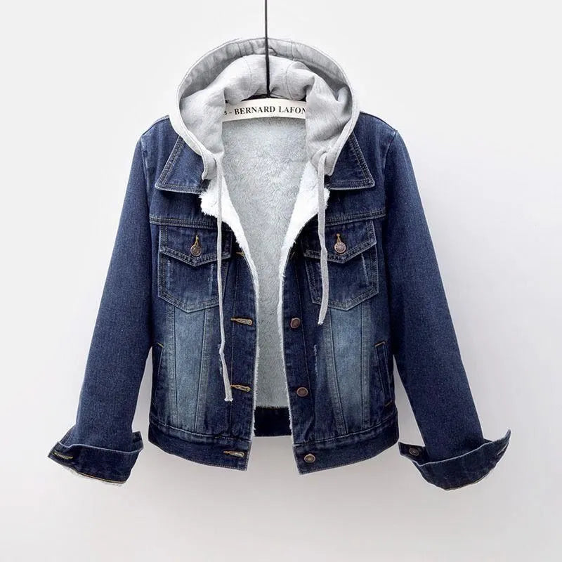 Veste À Capuche En Denim - Chic&Shines