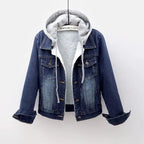 Veste À Capuche En Denim - Chic&Shines