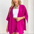 Ensemble Haut Manche court fendu et Short à Cordon d'été - Chic&Shines