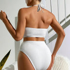 Maillot de bain bikini à strass col licou sexy