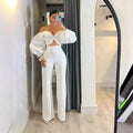 Ensemble haut bustier manches longues et pantalon - Chic&Shines