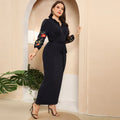 Robe Longue Col En V Imprimé Floral